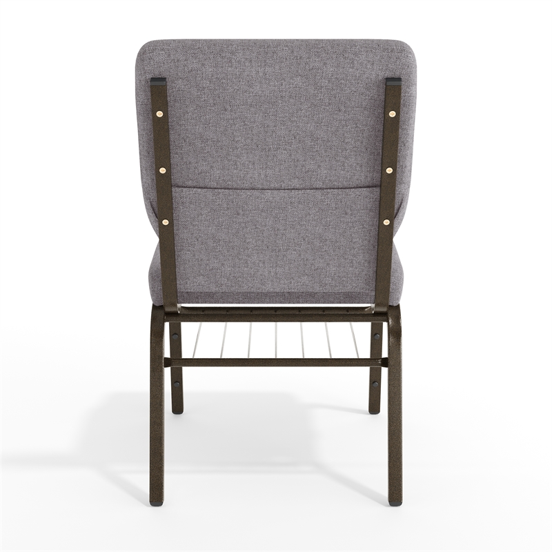 Flash Furniture Hercules Church Stacking Guest Chair in Gray