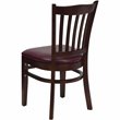 Flash Furniture Hercules Vertical Slat Back Dining Chair in Mahogany