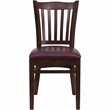 Flash Furniture Hercules Vertical Slat Back Dining Chair in Mahogany