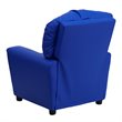 Flash Furniture Vinyl Upholstered Kids Recliner with Cup Holder in Blue