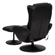 Flash Furniture Massaging Black Recliner and Ottoman with Wrapped Base