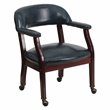 Flash Furniture Luxurious Conference Guest Chair in Blue with Casters