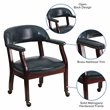 Flash Furniture Luxurious Conference Guest Chair in Blue with Casters