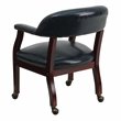 Flash Furniture Luxurious Conference Guest Chair in Blue with Casters