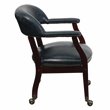 Flash Furniture Luxurious Conference Guest Chair in Blue with Casters