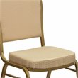 Flash Furniture Hercules Dome Back Banquet Stacking Chair in Beige