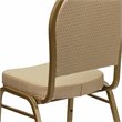 Flash Furniture Hercules Dome Back Banquet Stacking Chair in Beige