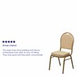 Flash Furniture Hercules Dome Back Banquet Stacking Chair in Beige