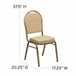 Flash Furniture Hercules Dome Back Banquet Stacking Chair in Beige
