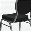 Flash Furniture Hercules Teardrop Back Stacking Chair with in Black