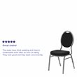 Flash Furniture Hercules Teardrop Back Stacking Chair with in Black