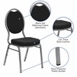 Flash Furniture Hercules Teardrop Back Stacking Chair with in Black