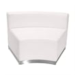 Flash Furniture Hercules Alon Leather Concave Armless Chair in Melrose White Flash Furniture Hercules Alon Leather Concave Armless Chair in Melrose White