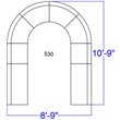 Flash Furniture Hercules Alon 8 Piece Reception Seating in White