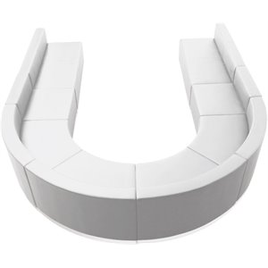 Flash Furniture Hercules Alon 8 Piece Reception Seating in White