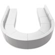 Flash Furniture Hercules Alon 8 Piece Reception Seating in White
