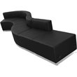 Flash Furniture Hercules Alon 5 Piece Reception Seating in Black
