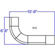 Flash Furniture Hercules Alon 5 Piece Reception Seating in Black
