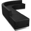 Flash Furniture Hercules Alon 5 Piece Reception Seating in Black