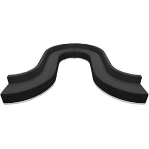 Flash Furniture Hercules Alon 10 Piece Reception Seating in Black