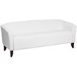 Flash Furniture Hercules Imperial 3 Piece Leather Reception Sofa Set in Ivory