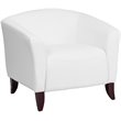 Flash Furniture Hercules Imperial 3 Piece Leather Reception Sofa Set in Ivory