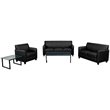 Flash Furniture Hercules Diplomat Series Reception Set in Black