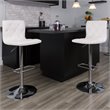 Flash Furniture Tufted Adjustable Bar Stool in White