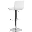 Flash Furniture Tufted Adjustable Bar Stool in White