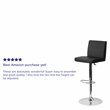 Flash Furniture Contemporary Bar Stool in Black
