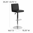 Flash Furniture Contemporary Bar Stool in Black