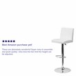 Flash Furniture Contemporary Bar Stool in White