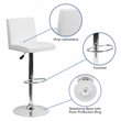 Flash Furniture Contemporary Bar Stool in White