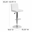 Flash Furniture Contemporary Bar Stool in White
