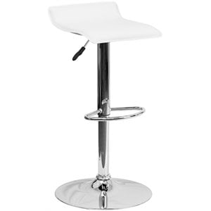 Flash Furniture Backless Bar Stool in White