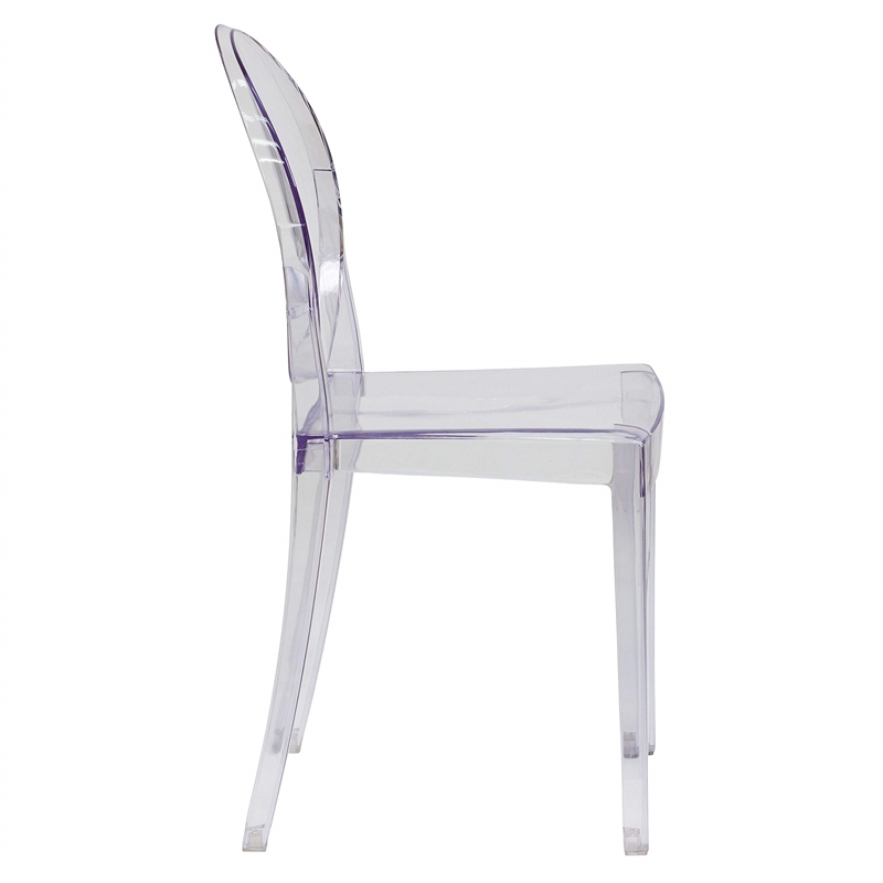 Flash Furniture Ghost Side Chair In Clear