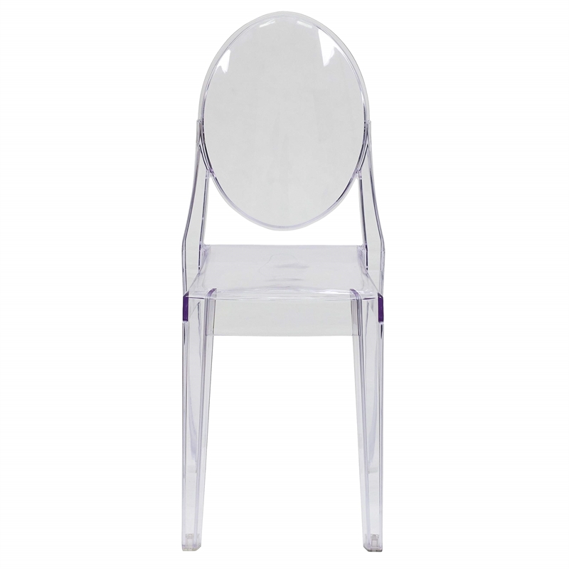 Flash Furniture Ghost Side Chair In Clear
