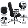 Flash Furniture Hercules Series Tall Office Chair with Arms in Black