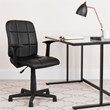 Flash Furniture Mid Back Quilted Office Swivel Chair with Arms in Black