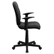 Flash Furniture Mid Back Quilted Office Swivel Chair with Arms in Black