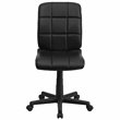 Flash Furniture Mid Back Quilted Office Swivel Chair in Black