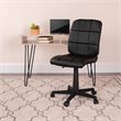 Flash Furniture Mid Back Quilted Office Swivel Chair in Black