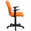 Flash Furniture Mid Back Quilted Office Swivel Chair with Arms in Orange