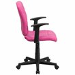 Flash Furniture Mid Back Quilted Office Swivel Chair with Arms in Pink