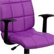 Flash Furniture Faux Leather Swivel Office Chair in Purple