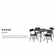 Flash Furniture 5 Piece Folding Card Dining Table and Chair Set in Black