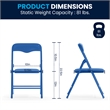 Flash Furniture 5 Pc Kids Folding Table Set In Blue