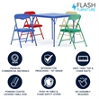 Flash Furniture 5 Pc Kids Folding Table Set In Blue