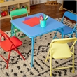 Flash Furniture 5 Pc Kids Folding Table Set In Blue