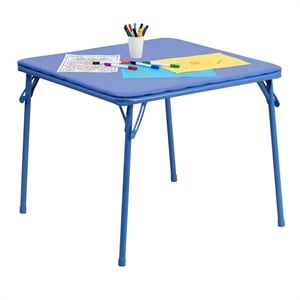 Flash Furniture Kids Folding Table in Blue